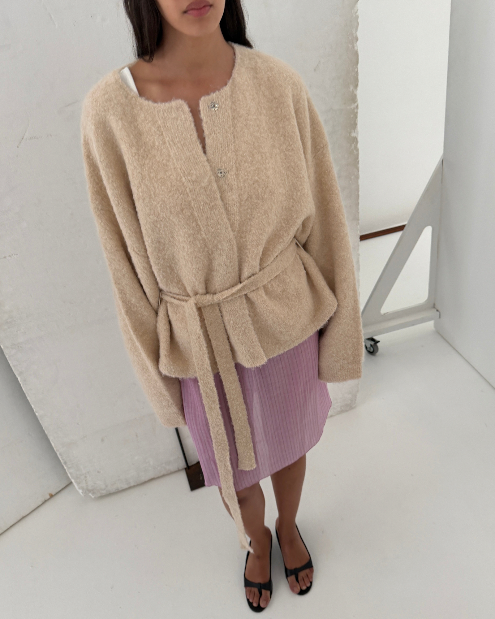 Deiji Studios Pod Knit in Oat - styled