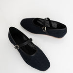 HUMA BLANCO Penny Mary Jane Flat – Coal Jute