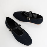 HUMA BLANCO Penny Mary Jane Flat – Coal Jute