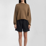 Micaela Greg Rolled Sweater - Umber