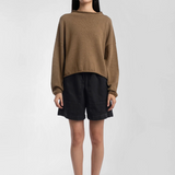 Micaela Greg Rolled Sweater - Umber