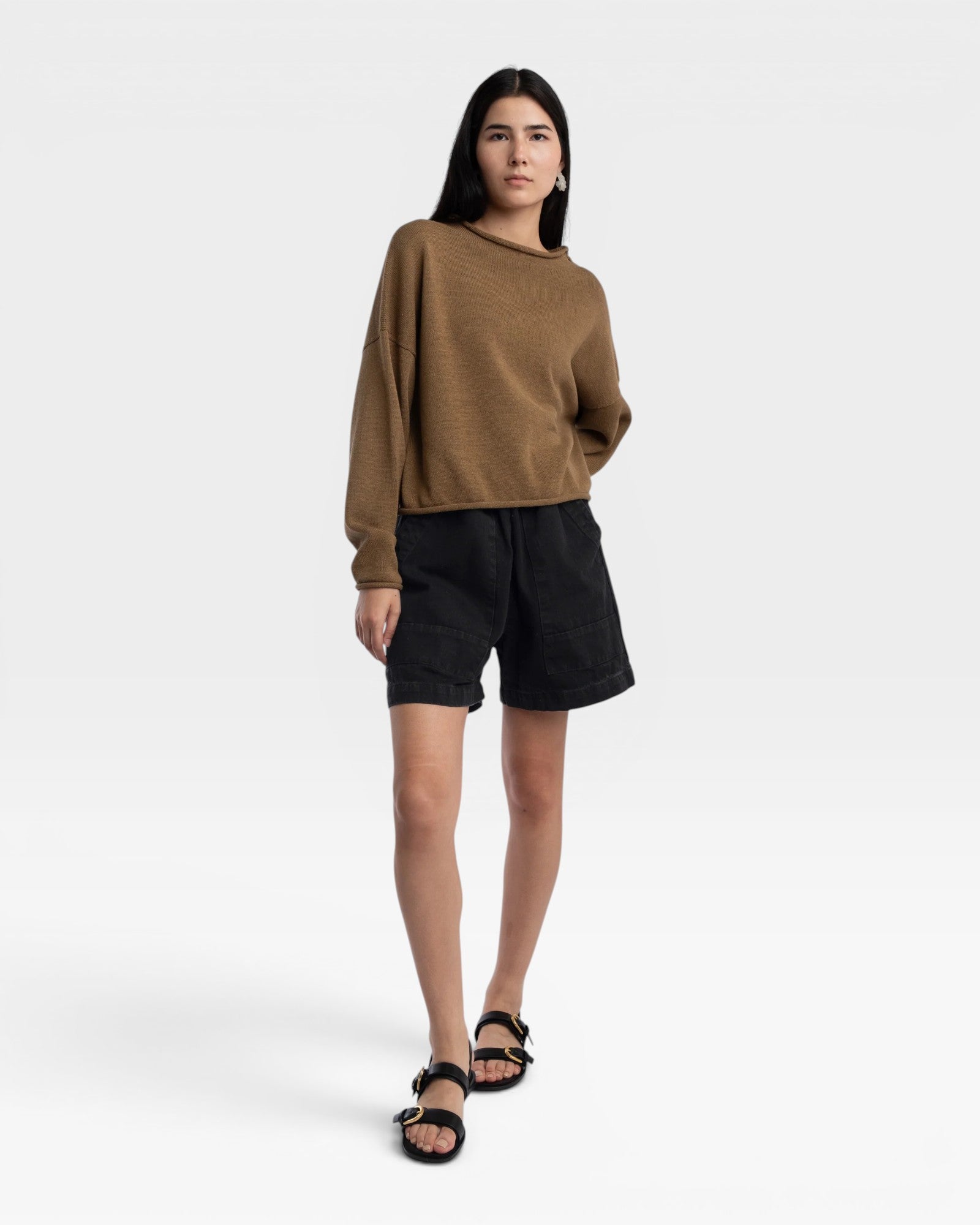 Rolled Sweater - Umber — view 4