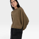 Rolled Sweater - Umber — view 6
