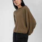 Rolled Sweater - Umber — view 6