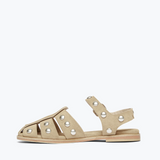 Sera Fisherman Sandal - Stucco Suede with Silver Studs