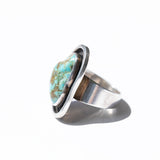 Vintage Navajo Organic Oval Turquoise Ring