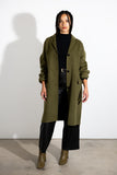 Wool Long Coat - Clover Green