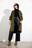 Wool Long Coat - Clover Green