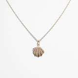 14K Diamond Encrusted Seashell Charm