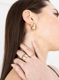 14K Hailey Earrings on model 