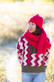 Knitted Scarf - Fiery Pink