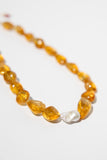 Citrine + Baroque Pearl Necklace