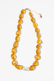 Citrine + Baroque Pearl Necklace