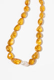 Citrine + Baroque Pearl Necklace