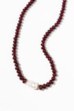 Ruby + Baroque Pearl Necklace