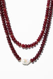 Ruby + Baroque Pearl Necklace