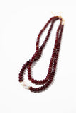 Ruby + Baroque Pearl Necklace