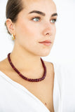 Ruby + Gold Vermeil Station Necklace