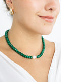 Emerald + Baroque Pearl Necklace