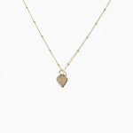 14K Diamond Encrusted Heart Lock Charm