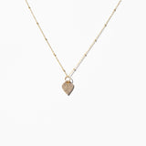 14K Diamond Encrusted Heart Lock Charm