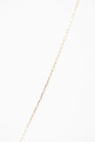 14K Solid Gold Ultra Dainty Paperclip Necklace