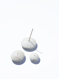 Pebble Incense Holder - Speckled White