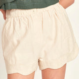 Track Short - Oat Fossil close up of hem detail