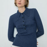 Dome Sweater - Blue Melange
