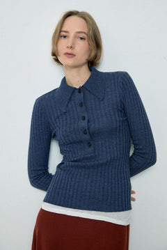 Dome Sweater - Blue Melange