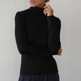 The Baby Rib Turtleneck - Jet