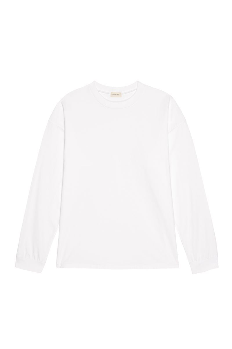 White long-sleeve shirt on a white background