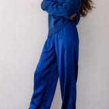The Silk Simple Pant - Azure