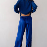 The Silk Simple Pant - Azure
