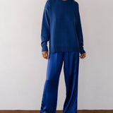 The Silk Simple Pant - Azure
