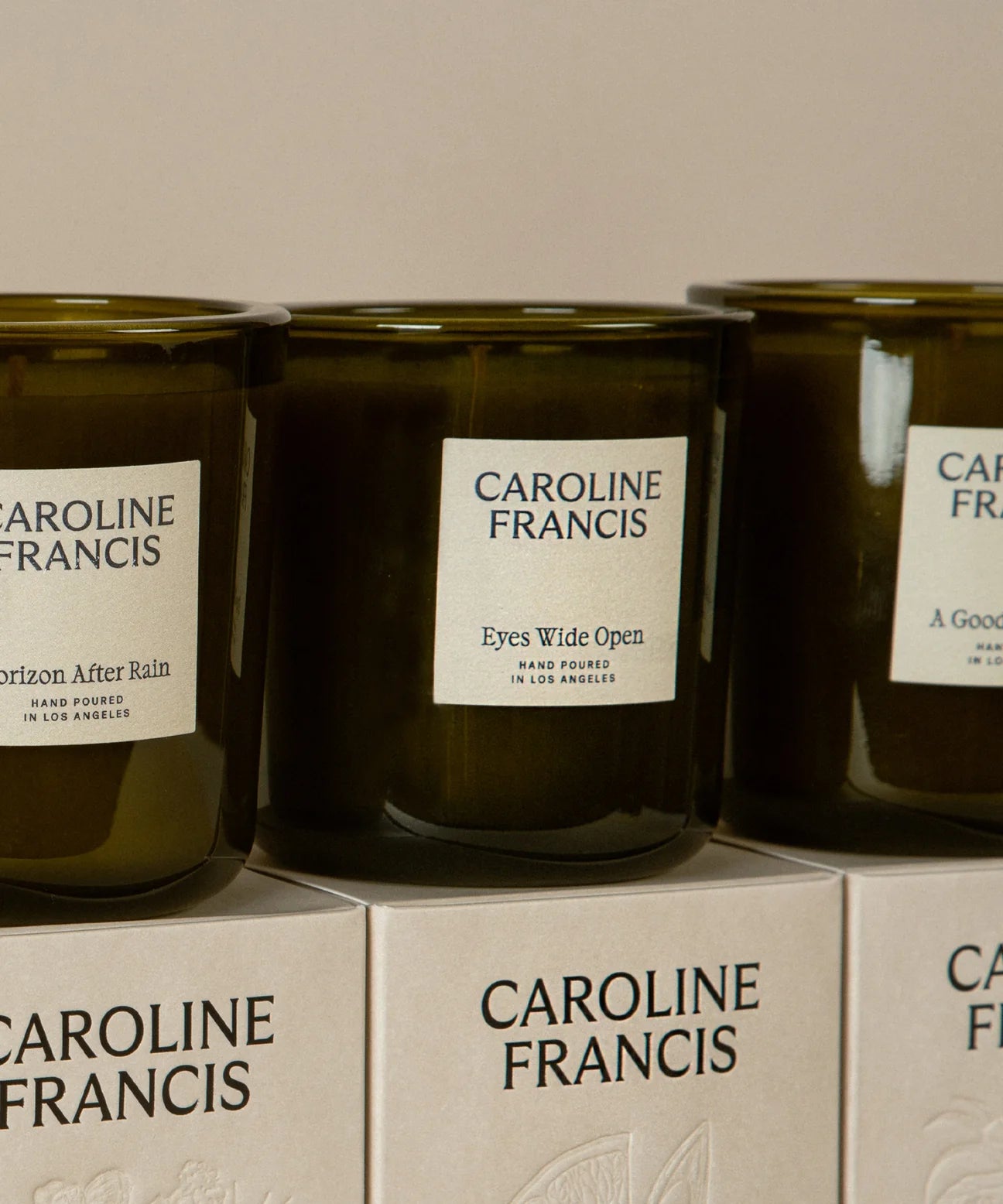 Eyes Wide Open Candle pictured with other candles