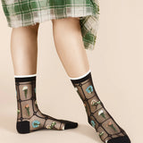 Horticulture Sheer Crew Socks - Black