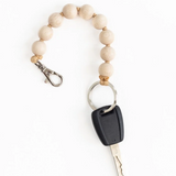 Big Beaded Keychain - Natural