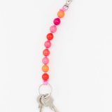 Large Beaded Keychain - Pink Mix