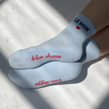 Embroidered Crew Socks