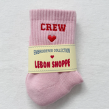 Embroidered Crew Socks