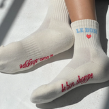 Embroidered Crew Socks