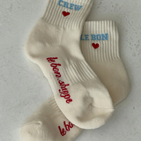 Embroidered Crew Socks