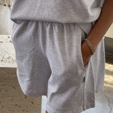 Flared Basketball Shorts - Icy Grey