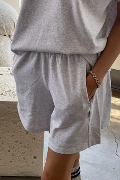 Flared Basketball Shorts - Icy Grey