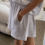 Flared Basketball Shorts - Icy Grey