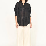 Kyoto Shirt - Black on model full outfit view