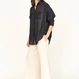 Kyoto Shirt - Black styled on model 