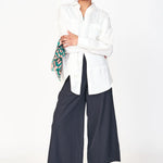 Mirth Pant - Black styled with white shirt