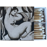Matches with a black and white illustration of a nude figure on the cover